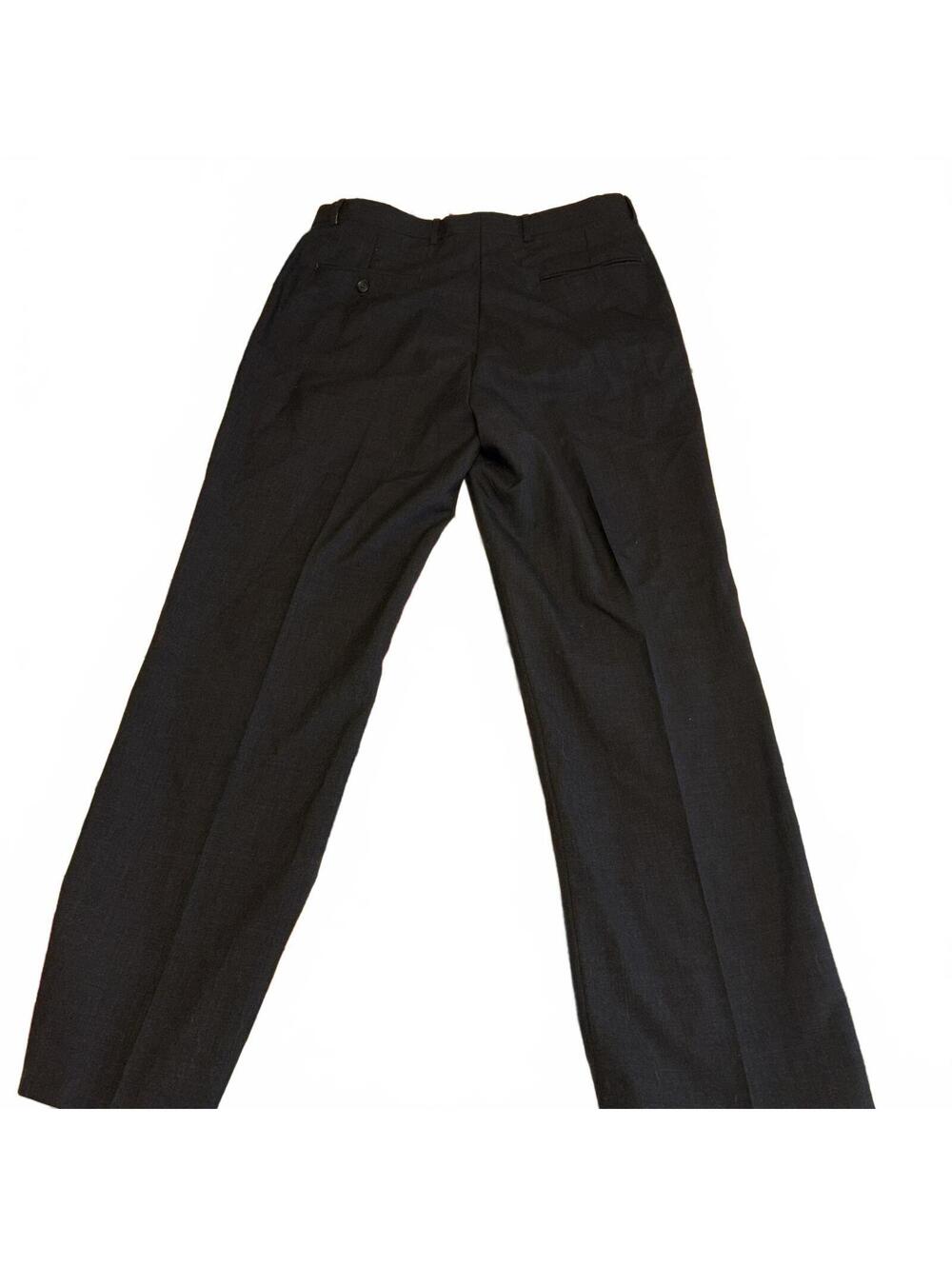Stafford 100% Worsted Wool $120 Men’s Size 34 x 30 Black Wool Dress Pants Work - Picture 2 of 9